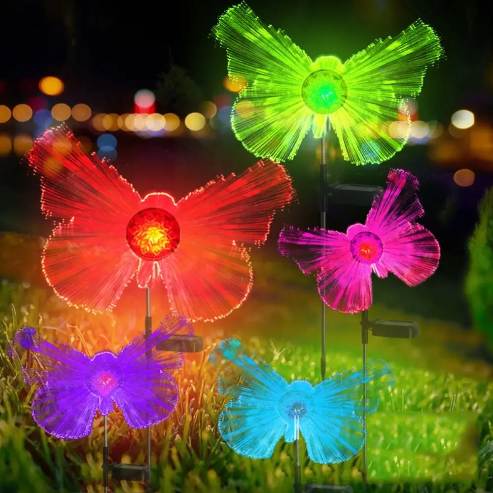 

Solar Powered Outdoor Solar Light Waterproof Ground Mounted Landscape Lawn Lamp Love Moon Fiber Optic LED Lamp Outdoor Courtyard