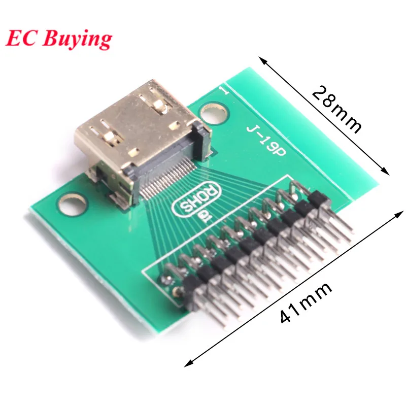 HDMI 19Pin Test Socket Adapter Board Jack HDMI 19 Pin PCB Transfer Board Converter IC Socket