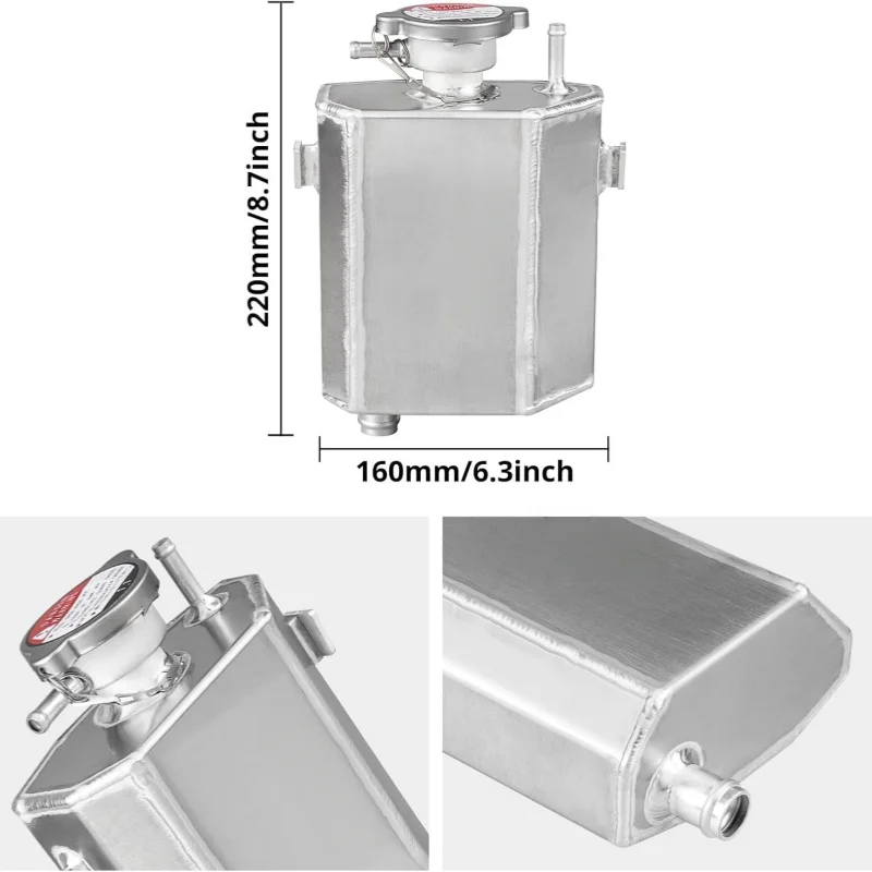 Aluminum Cooling Reservoir Tank For Can-Am Maverick X3 4x4 Turbo DPS 2018-2021, Commander 1000R 4x4 DPS 2021-2023