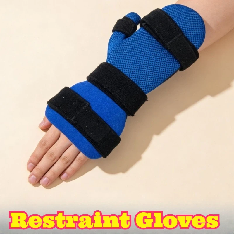 

Перчатки-фиксаторы для предотвращения самоповреждений, дышащие, сетчатые, для лежачих пациентов, послеоперационной реабилитации, защитные, фиксирующие, мягкие, от царапин