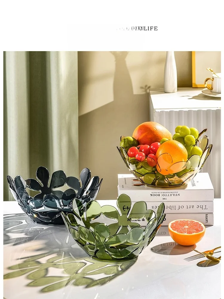 

Modern Luxury Home Living Room Tea Table Fruit Tray Creative Year End Snas Multifunctional Plastic European Sle Pure Color