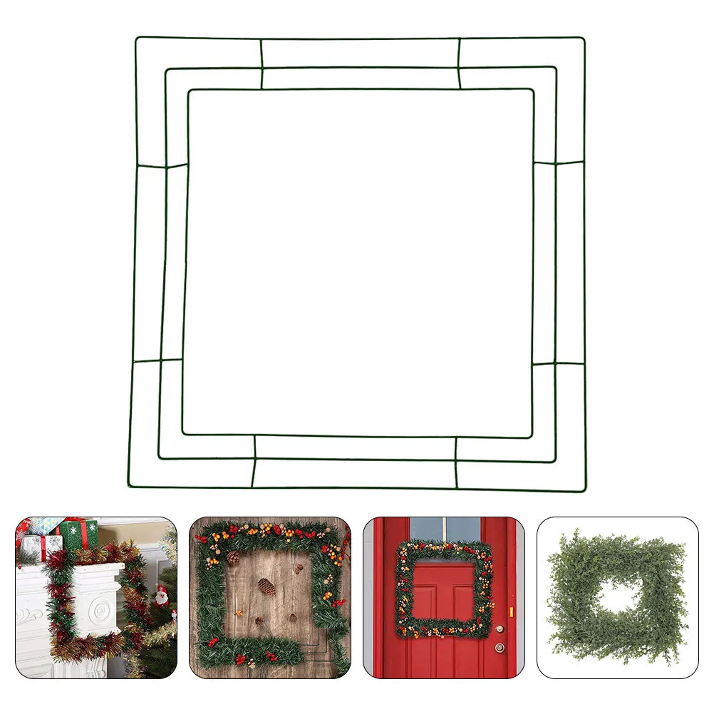 

Square Wreath Frame 16in Metal Wire DIY Floral Arranging Rack for Wedding Birthday Party Christmas Decorations