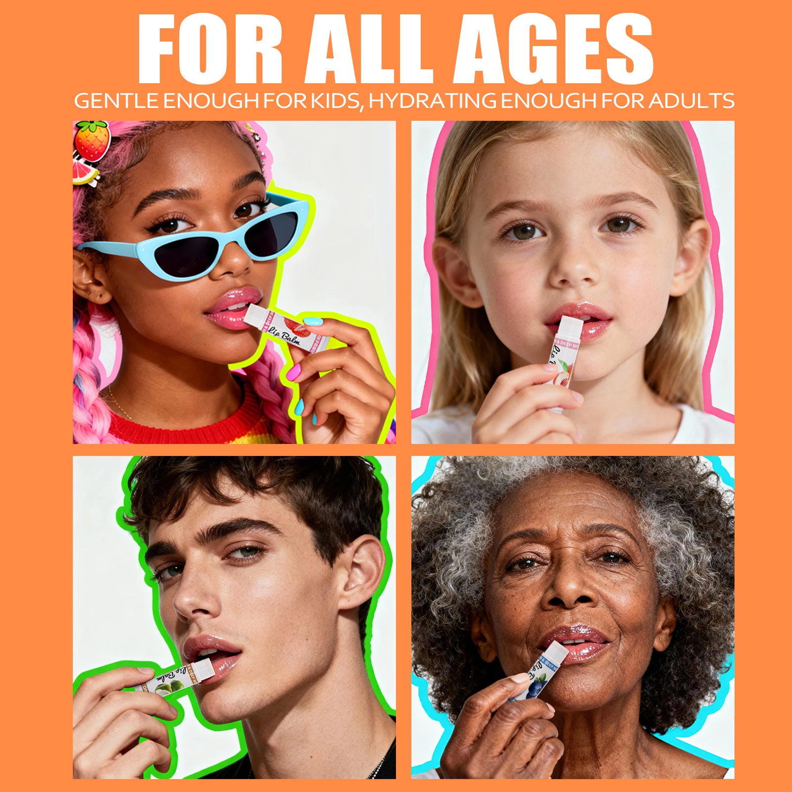 مجموعة بلسم الشفاه مكونة من 12 قطعة مرطبة ومرطبة وسهلة التلطيخ وملمع طبيعي هدية العيد #4