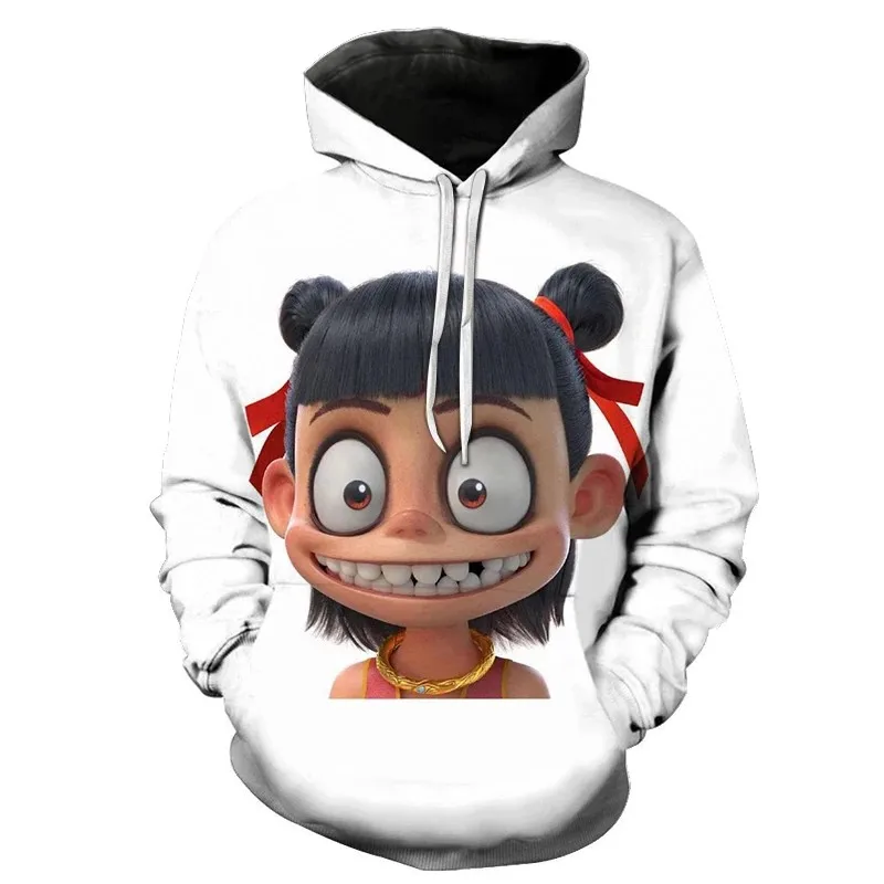 

Nezha vs. Dragon King Handsome 3D Printed Hoodie Cartoon Hot-blooded Animation Men and Women Long Sleeve Pullover Sweatshirt