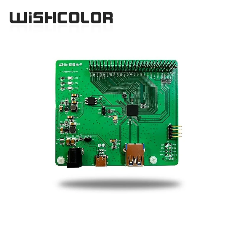 

Wishcolor WCH CH565W/CH56-EVT High Quality Evaluation Board Ultra High Speed USB3.0 Built-in PHY RISC-V3A without Optical Module