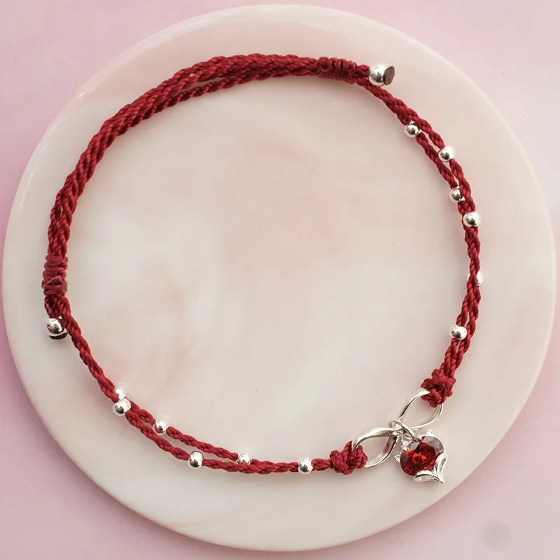 PANJBJ 925 Silver Color Mosubi Zircon Anklet For Women Girl Simplicity Retro Exquisite Jewelry Birthday Gift Dropshipping