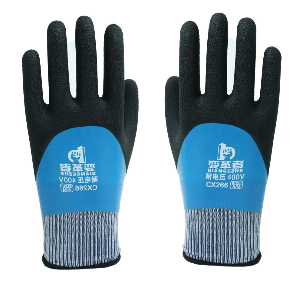 Guantes aislantes para electricista, manoplas protectoras portátiles de bajo voltaje, 400V, resistentes al agua, novedad