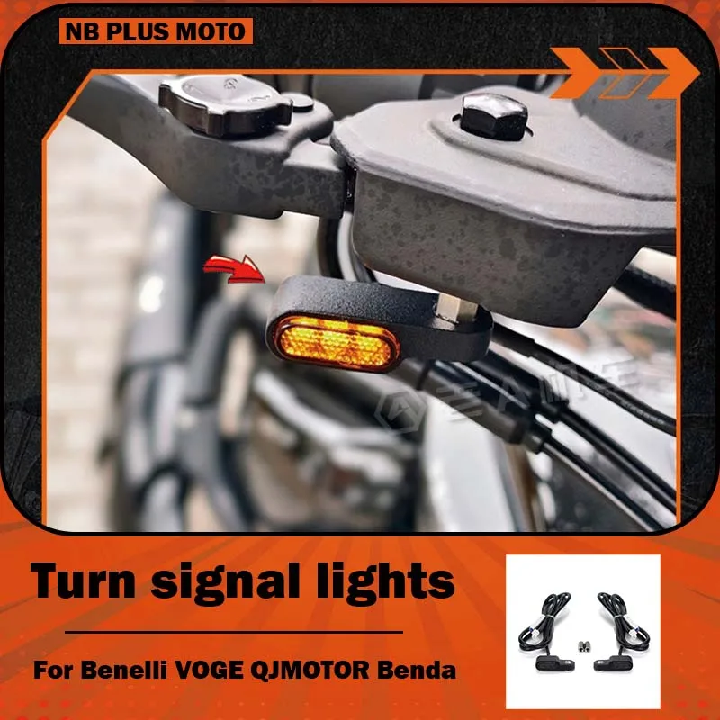 【Premium】For Suitable for Benelli VOGE QJMOTOR  Benda motorcycles for installing mini front turn signals on the handlebar