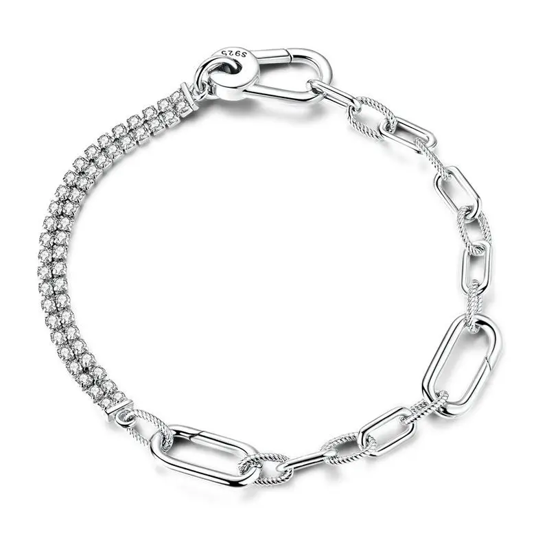 2026 New 925 Sterling Silver Sparkling Universal Buckle Bracelet For Women Fashion Birthday Jewelry Gift