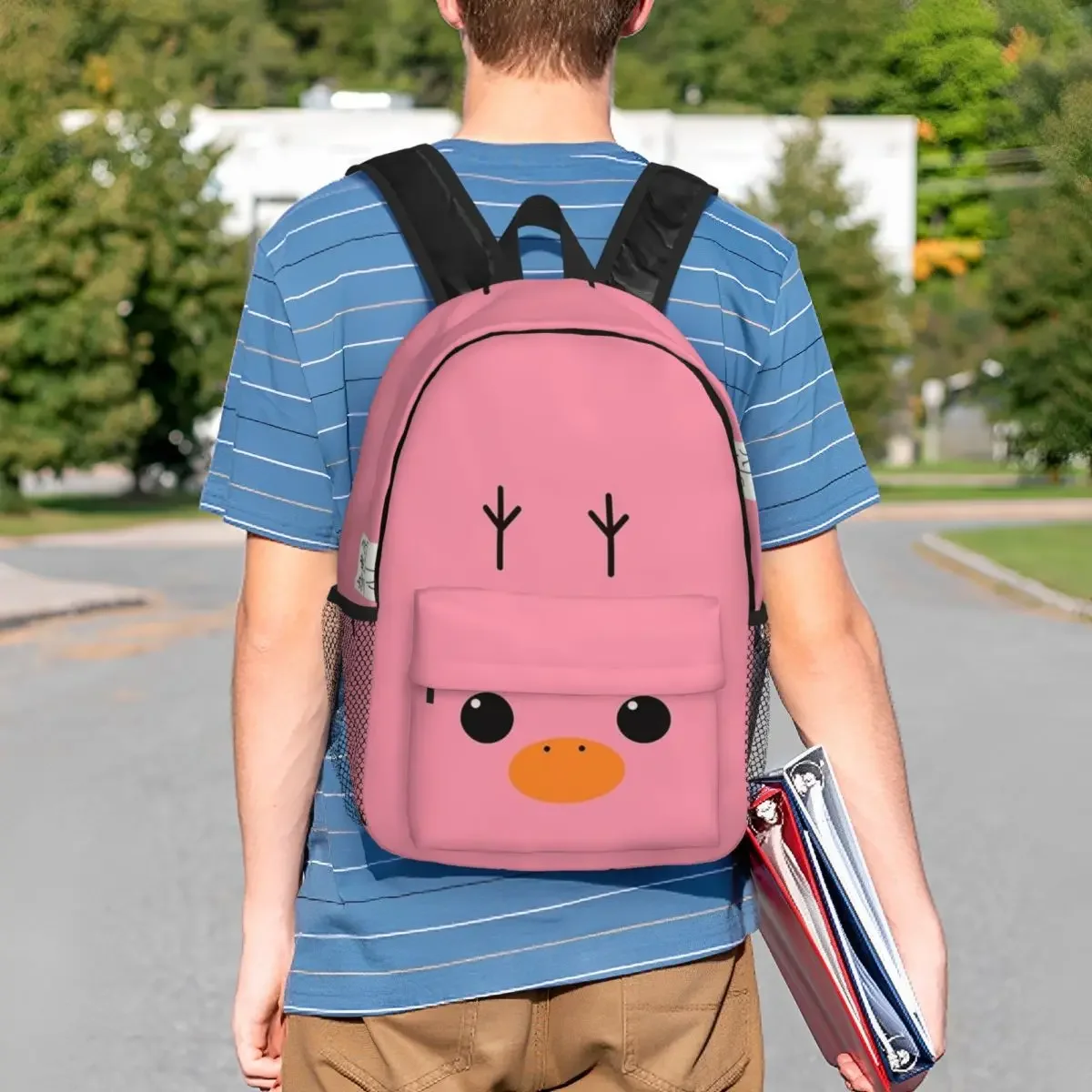 Mochila escolar de dibujos animados para adolescentes, bolso de hombro de gran capacidad para estudiantes, mochila para computadora portátil, Hachikuji Mayoi