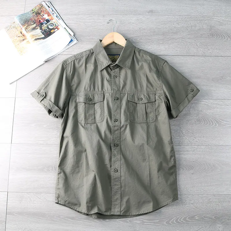

Мужская летняя повседневная рубашка свободного кроя из хлопка с отложным воротником, дышащая, удобная, городская
