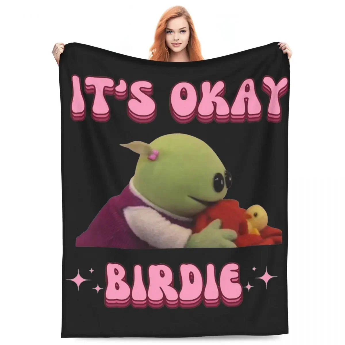 Nanalan I'm Gonna Take Care Of You Birdie Blankets Velvet Home Throw Blankets Comfortable Lightweight Thin for Car Bedspread