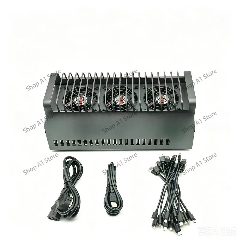 20-Port high-power HUB splitter mobile phone screen projection chassis mobile phone farm