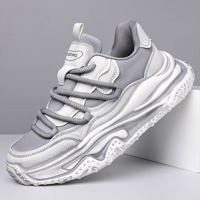 

Men's Casual Sports Shoes, Trendy and Personalized Casual Shoes,Round-toe Lace-up Thick-soled Shoes,Men's Outdoor Training Shoes