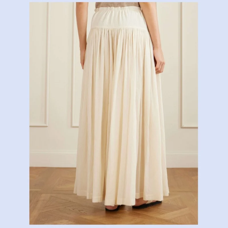 26 year spring/summer new style extremely simple style drawstring high waisted and swinging temperament lazy wide leg pants