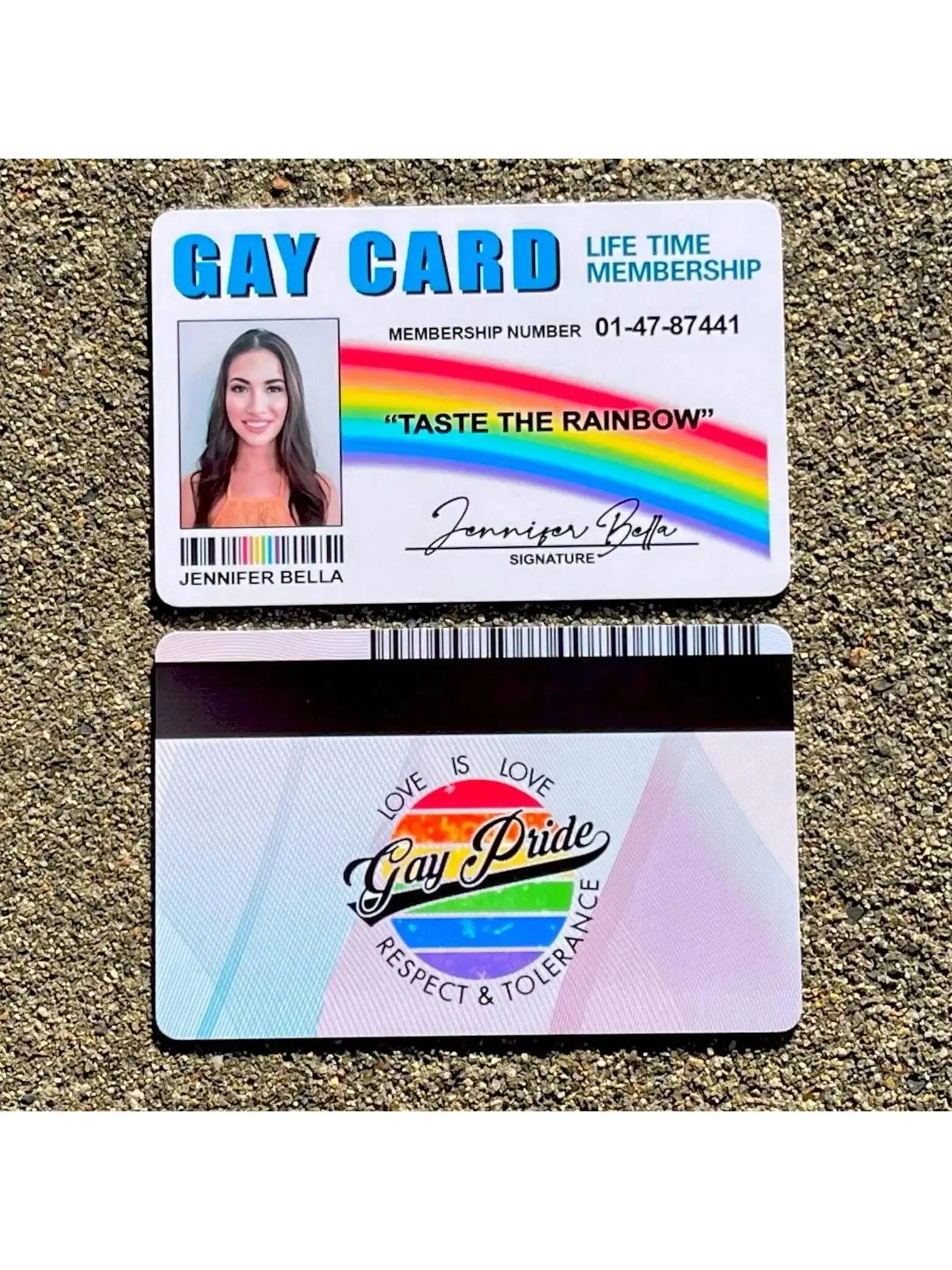 بطاقة هوية للمثليين بصور مخصصة، بطاقة عضوية مخصصة لمثلي الجنس مدى الحياة، بطاقة فخر Lgbt مخصصة، فكرة هدية لزملاء صديق وقح