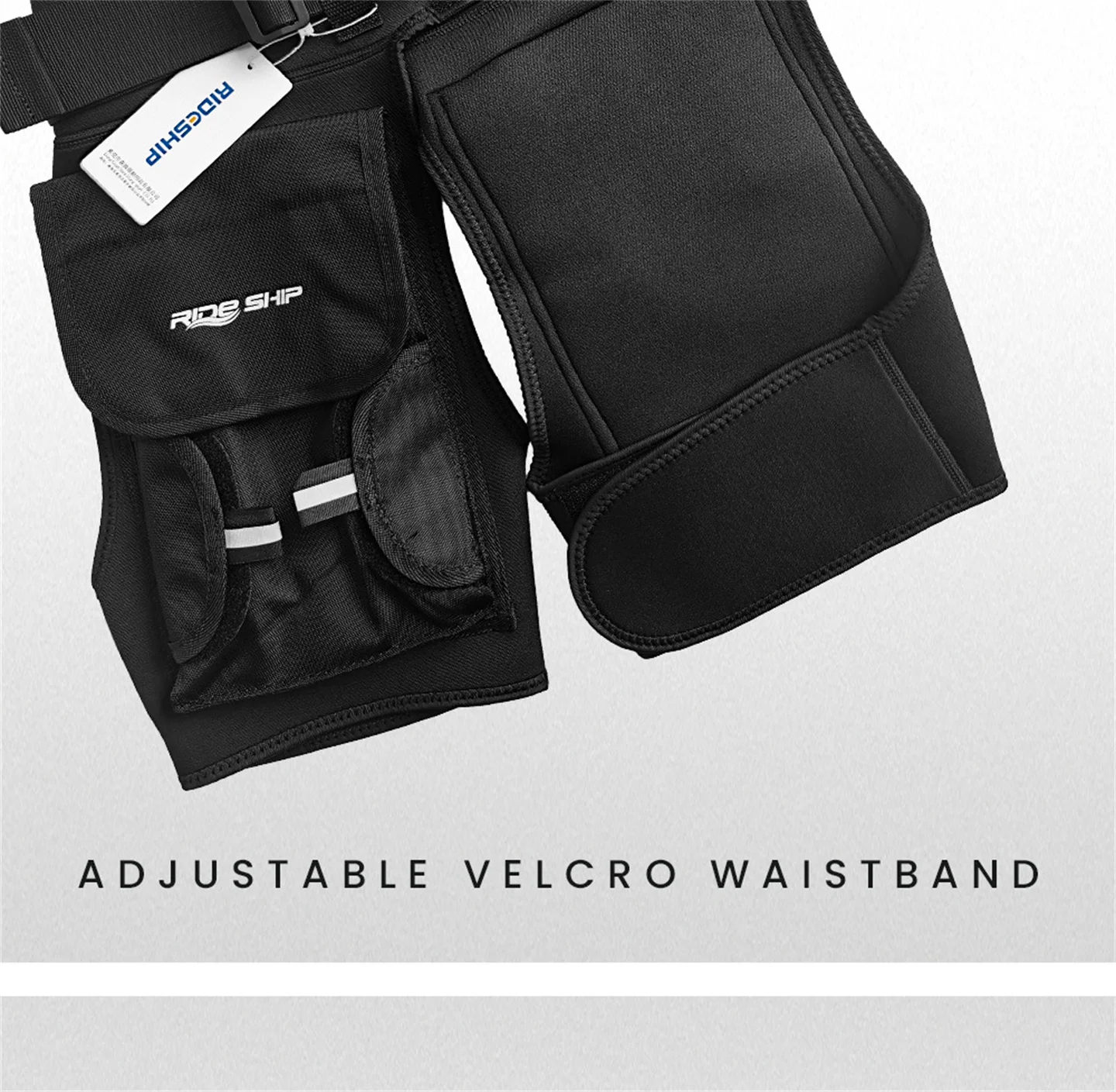 Technische Tauchshorts aus 3 mm Neopren im offenen Schritt-Stil für Herren und Damen, multifunktional, zum Schnorcheln, Segeln, Surfen, Strand, halbe Hose – Detail 9