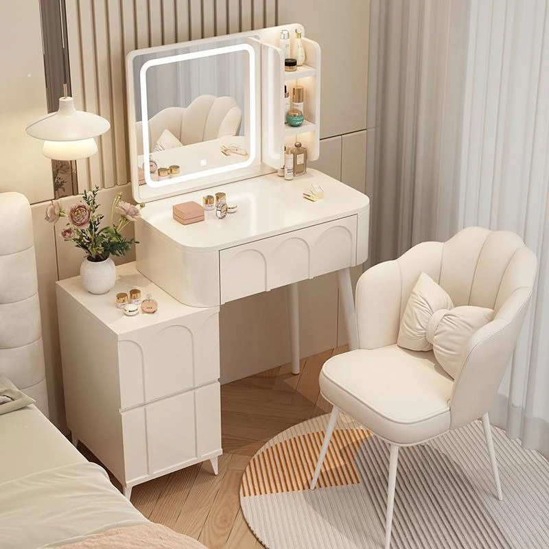 

Bedroom modern simple small apartment makeup table glass storage chest