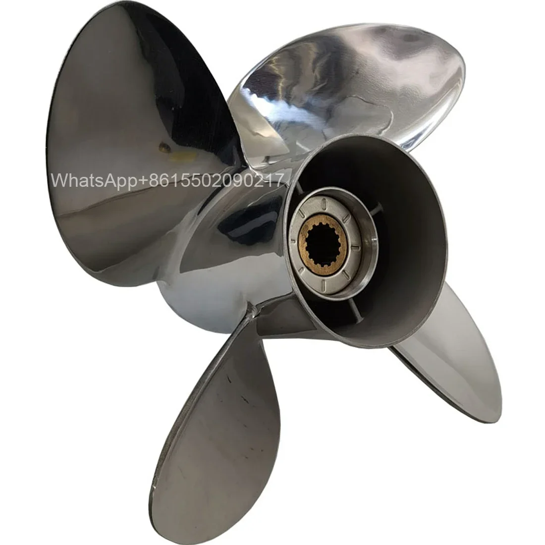 Four blade outboard stainless steel propeller 40 to 50 60 130 140 hp car leaf  outboard