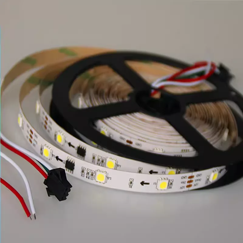 DC12V WS2811 Adressierbarer LED-Streifen für Pferderennen, 5050, einfarbig, weiß, warmweiß, Pixel-LED-Streifen, externe Steuerung, 30/60 LED/M, 5 m