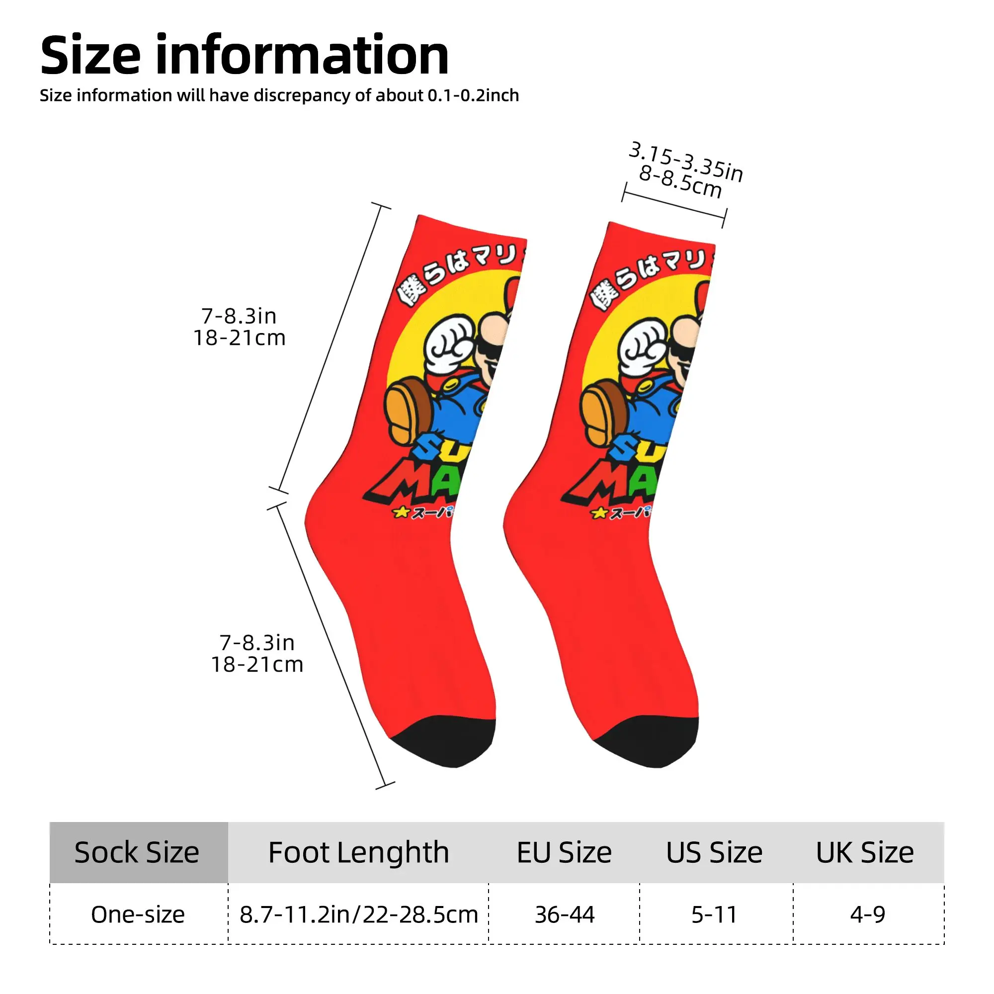 جوارب ماريوس جيم، جوارب جرافيك غير قابلة للانزلاق، جوارب رجالية دافئة وناعمة للربيع، جوارب تزلج حديثة