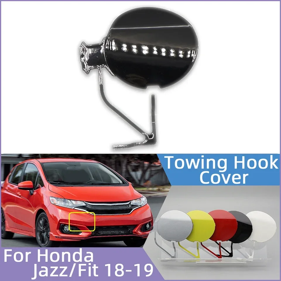 

Front Bumper Tow Hook Eye Cover Cap For Honda Fit / Jazz GK5 2018 2019 Auto Part Towing Hook Hauling Trailer Lid Hood Garnish