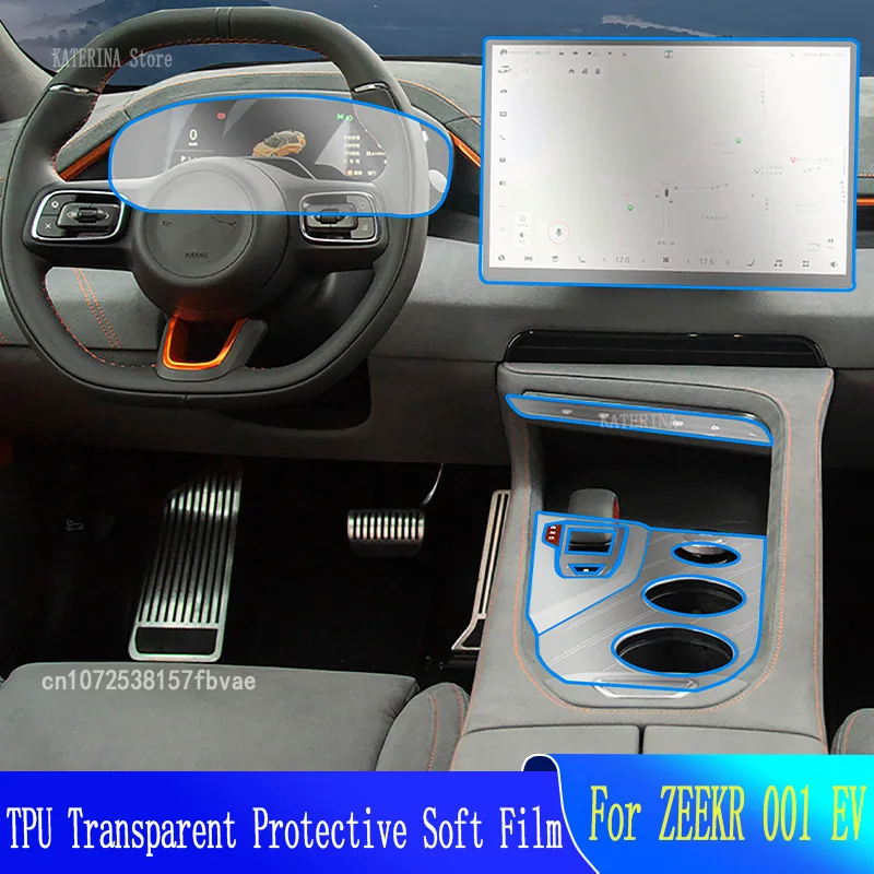 For ZEEKR 001 EV 2024 Car GPS Navigation Protective  LCDTPU Screen Protector Anti-scratch Film Fitting