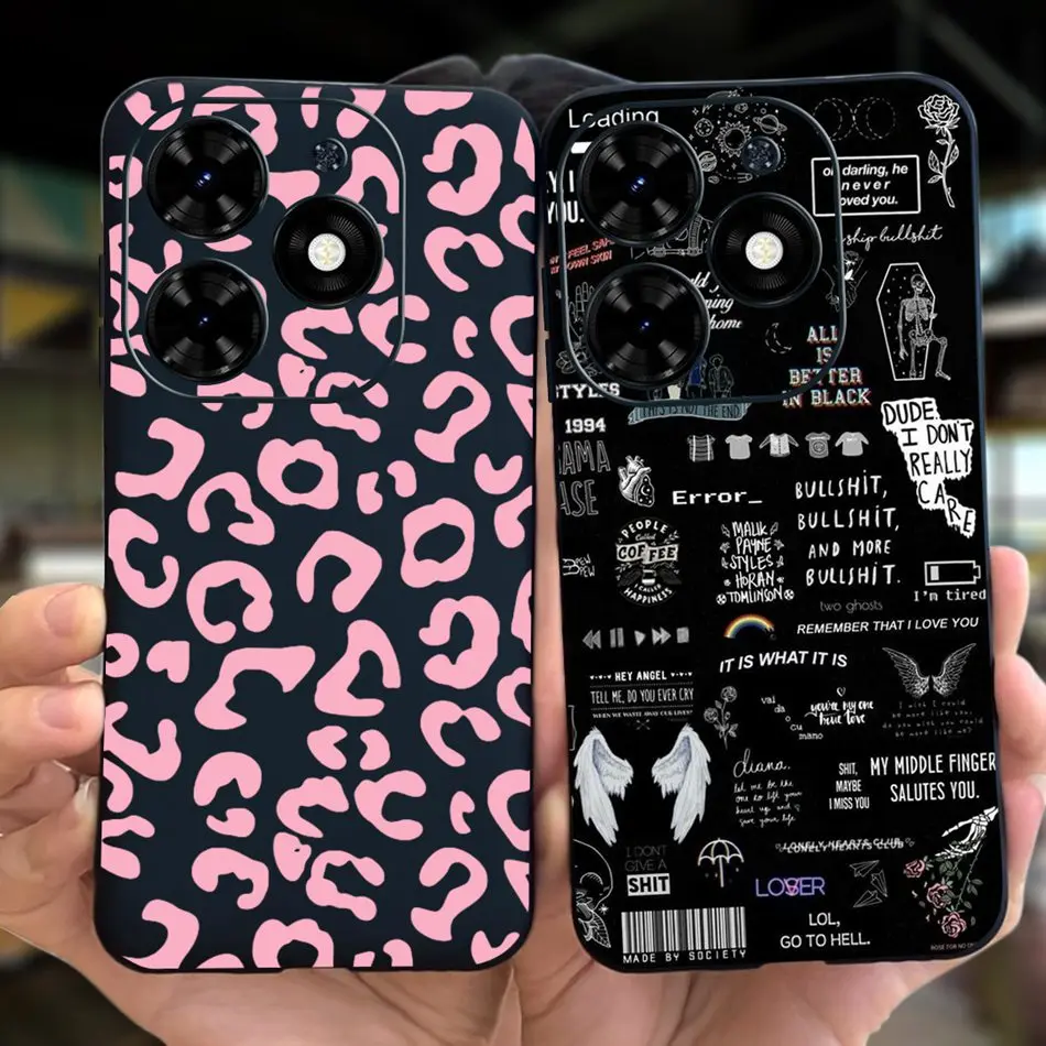 غطاء خلفي من السيليكون الناعم للهاتف ، جراب هاتف نحيف ، نمط القمر الرخامي ، حافظة عصرية ، Tecno Spark Go ، من من BG6