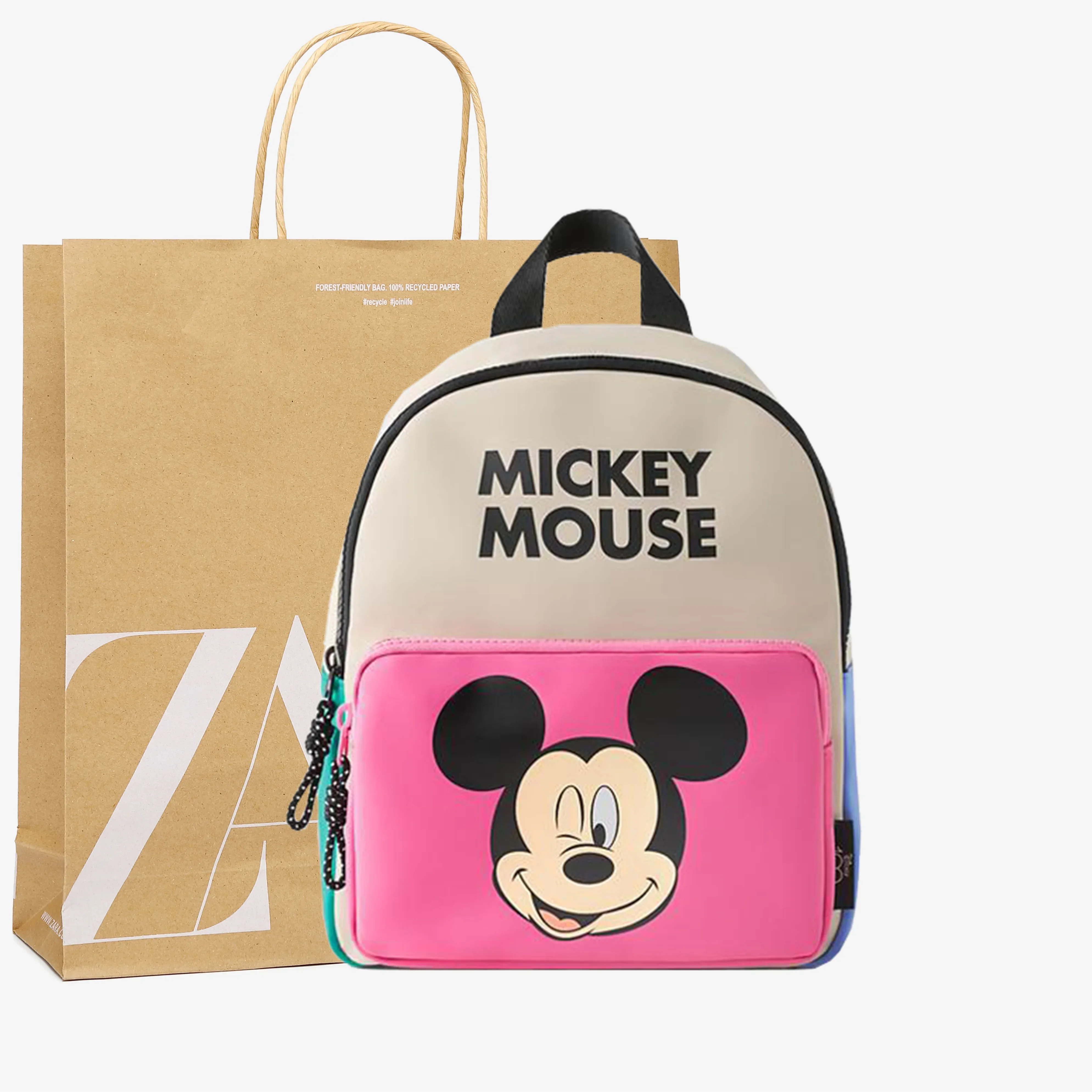 Zaini per ragazze Disney Mickey Mouse Kawaii Bags stampa paillettes Travel Storage zaini alla moda Mini zaino per l'asilo