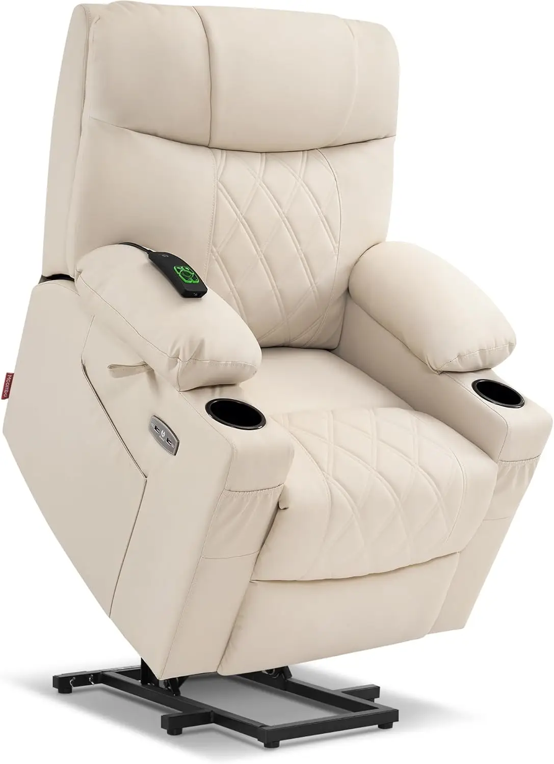 Small Size Power Lift Recliner Chair Sofa with and Dual Heating, Adjustable Headrest for Elderly People Petite USB Ports