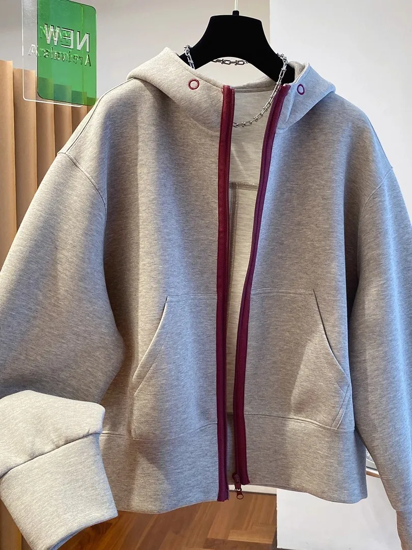 

Сверхбольшой (300 пу) высококачественный свитшот Jaet ex на молнии, весенний, свободный, повседневный, универсальный, с молнией, для мужчин и женщин