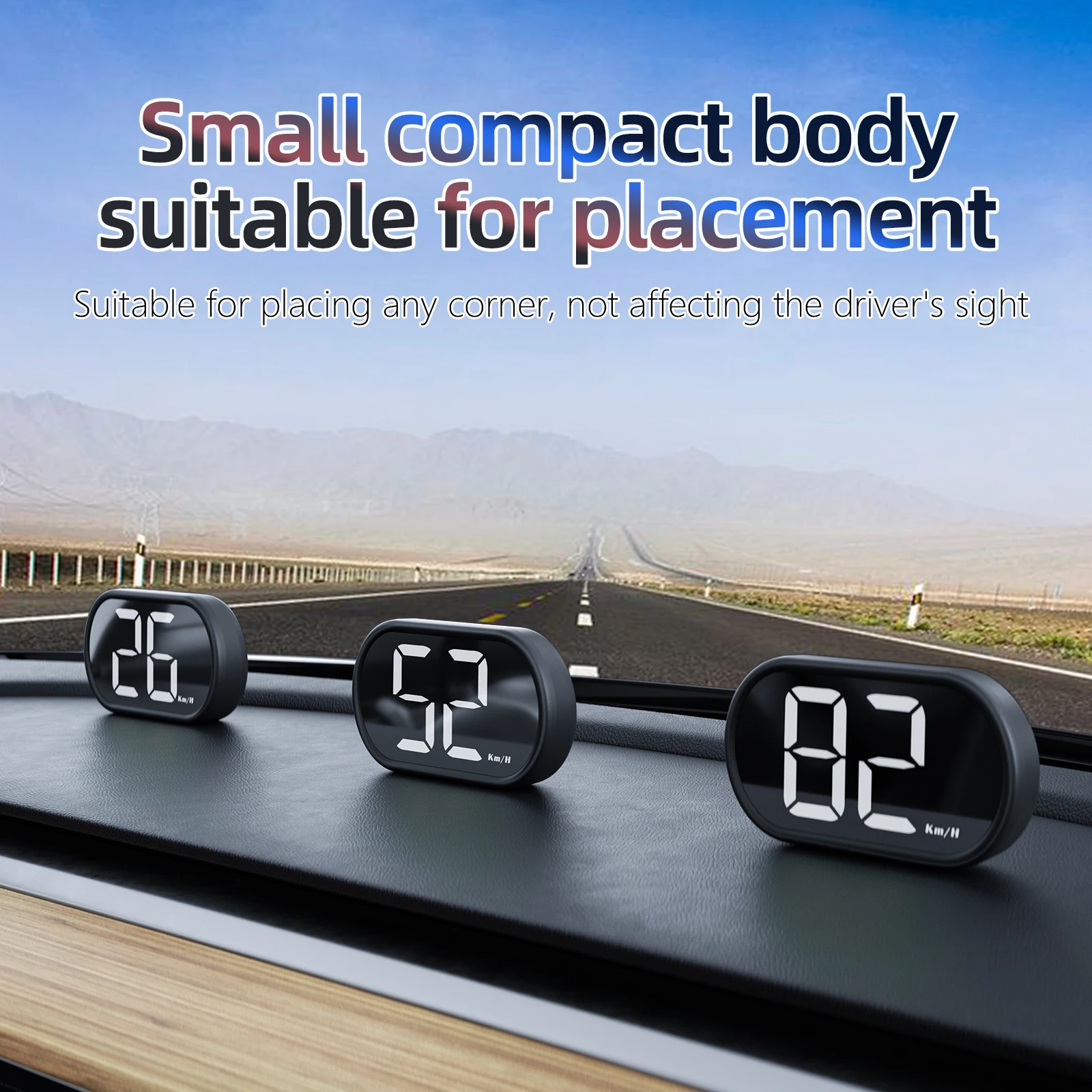 AD GPS Speedometer km/h with Green Backlight 12V 24V for All Car GPS HUD Digital Speedometer Head Up Display Car Accessories