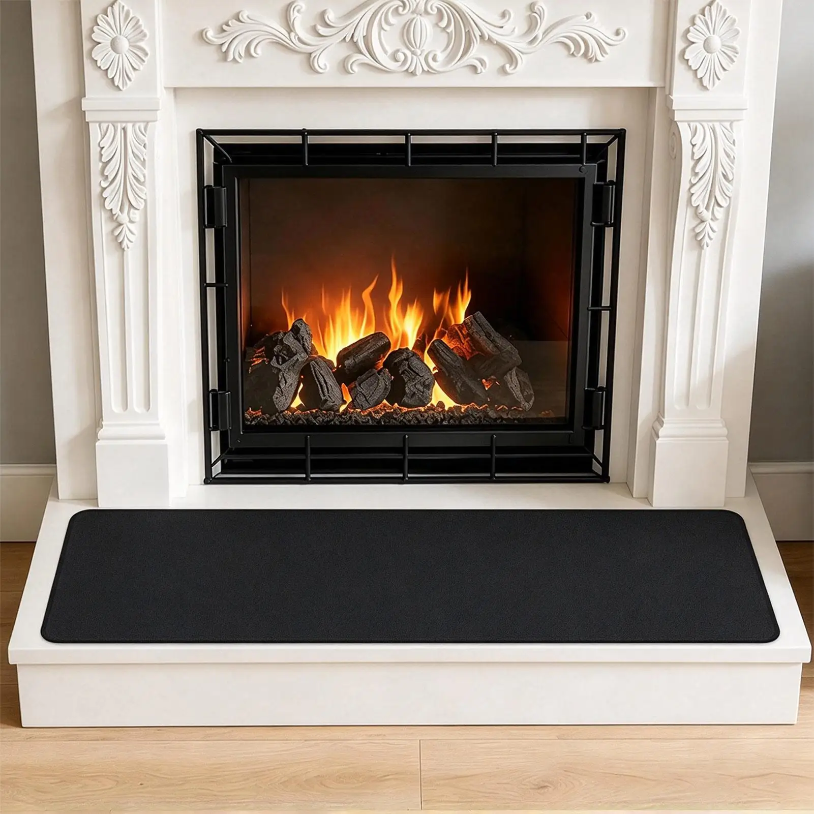Fire Resistant Rugs For Fireplace 1000 Celsius Fireproof Waterproof Pad Foldable Hearth Rug For Home Protection Floor Deck