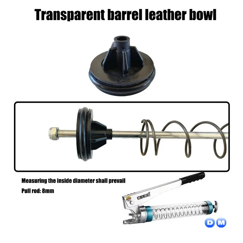 Transparent Barrel General Accessories for Manual Butter Guns, Cup Type O for Oil Seals with An Inner Diameter of 53-54MM Rubber