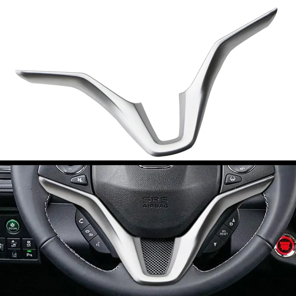 For Honda HR-V 2014 - 2020 Air Vent Outlet Trim Steering Wheel Sticker Door Handle Cover Armrest Panel Decoration Interior Acc