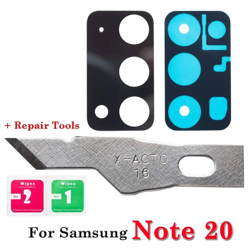 2sets NEW For Samsung Galaxy Note 8 9 10 20 lite plus ultra Back Camera Glass Lens + Sticker