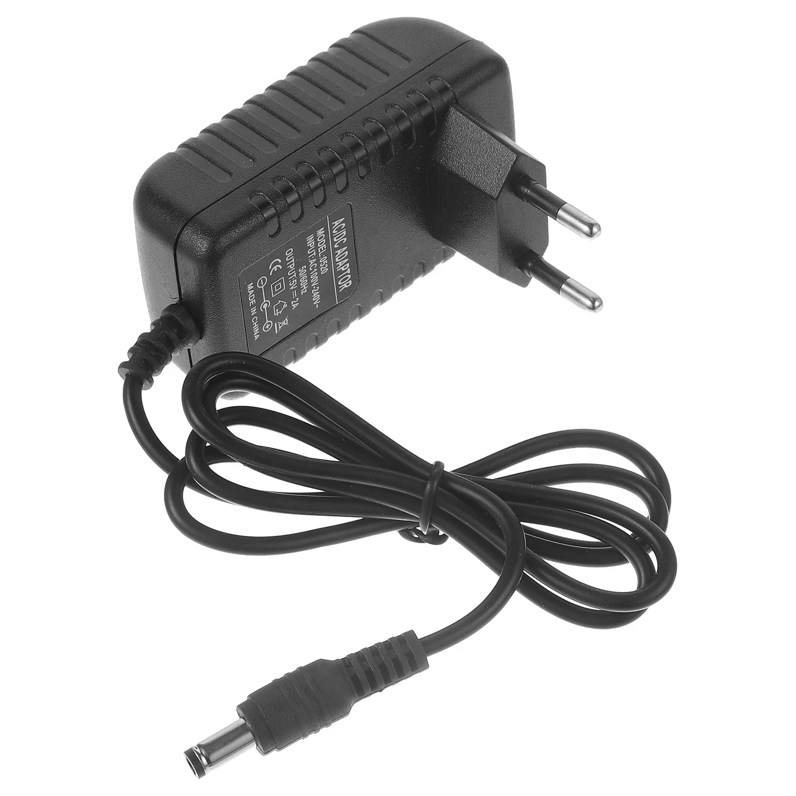 

5V 2A Power Adapter Black Dc 5.5X2.1Mm Eu Plug 100-240V Input For Walkie Accessories Home Travel Use