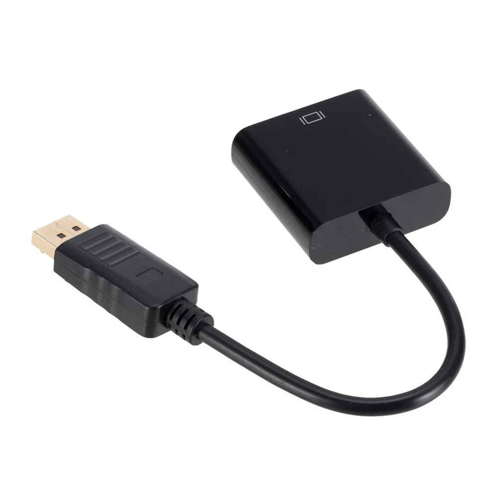 LccKaa DisplayPort na Adapter VGA konwerter kabel DP męski do VGA żeński konwerter dla komputer stancjonarny laptopa Monitor HDTV projektor