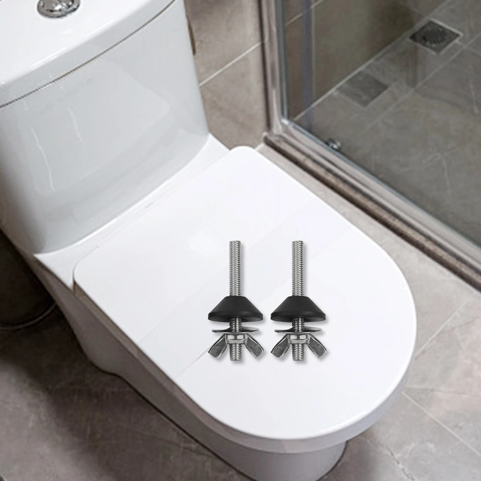

Bathroom Maintenance Silver Black 304 Stainless Steel Easy Installation Toilet Kit Accessory Hassle-Free Setup