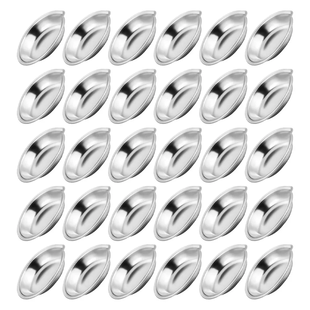 

30 Pcs Stainless Steel Palette Watercolor Paint Mixing Portable Nail Art Tray Gouache Small Compact Design Easy Cleaning
