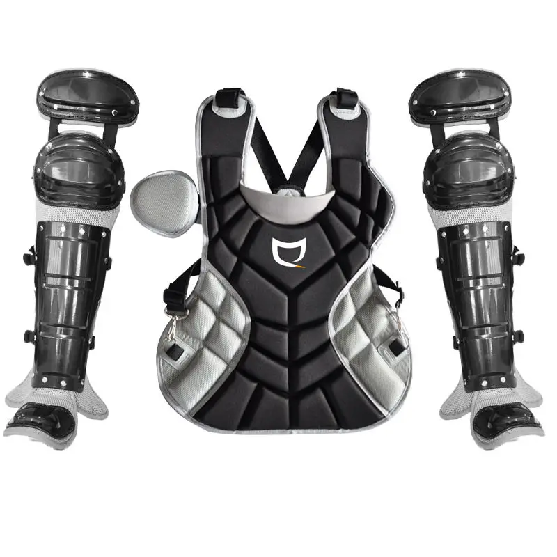 

QLAEN Oem Baseball Catcher Gear for Adult or Youth Shin Guard Foot Guard Long Leg Protection Chest Guard