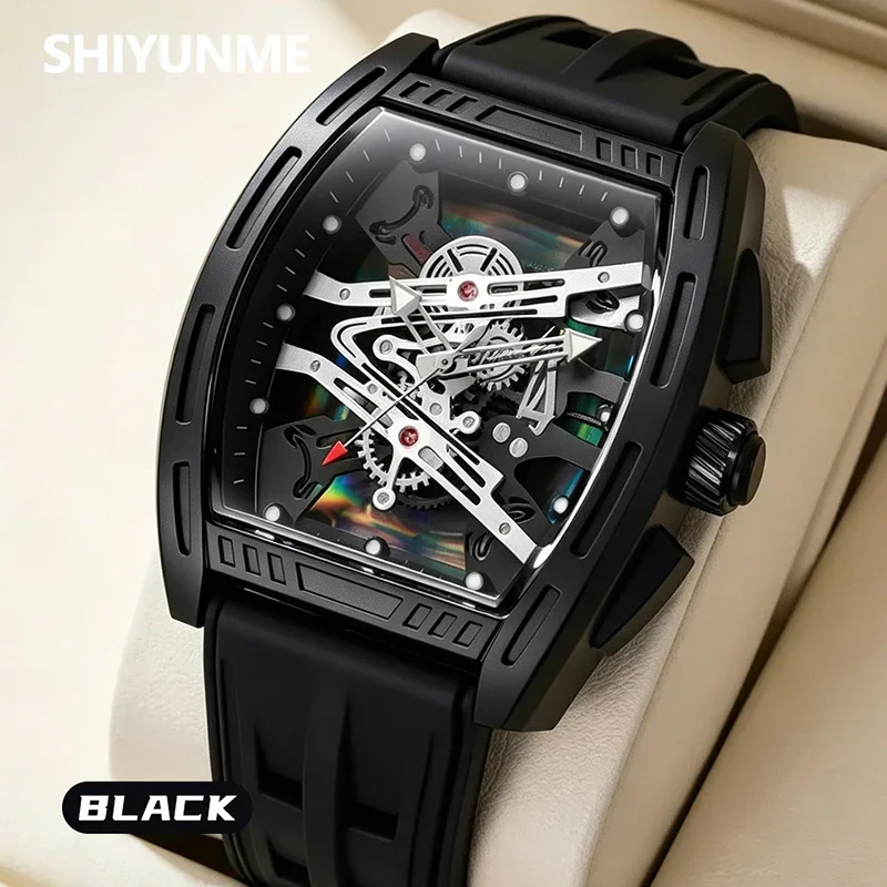 SHIYUNME 1pc New Fashion Men's Quartz Watch Waterproof Silicone Strap Sport Leisure Business Watches For Man Reloj Hombre