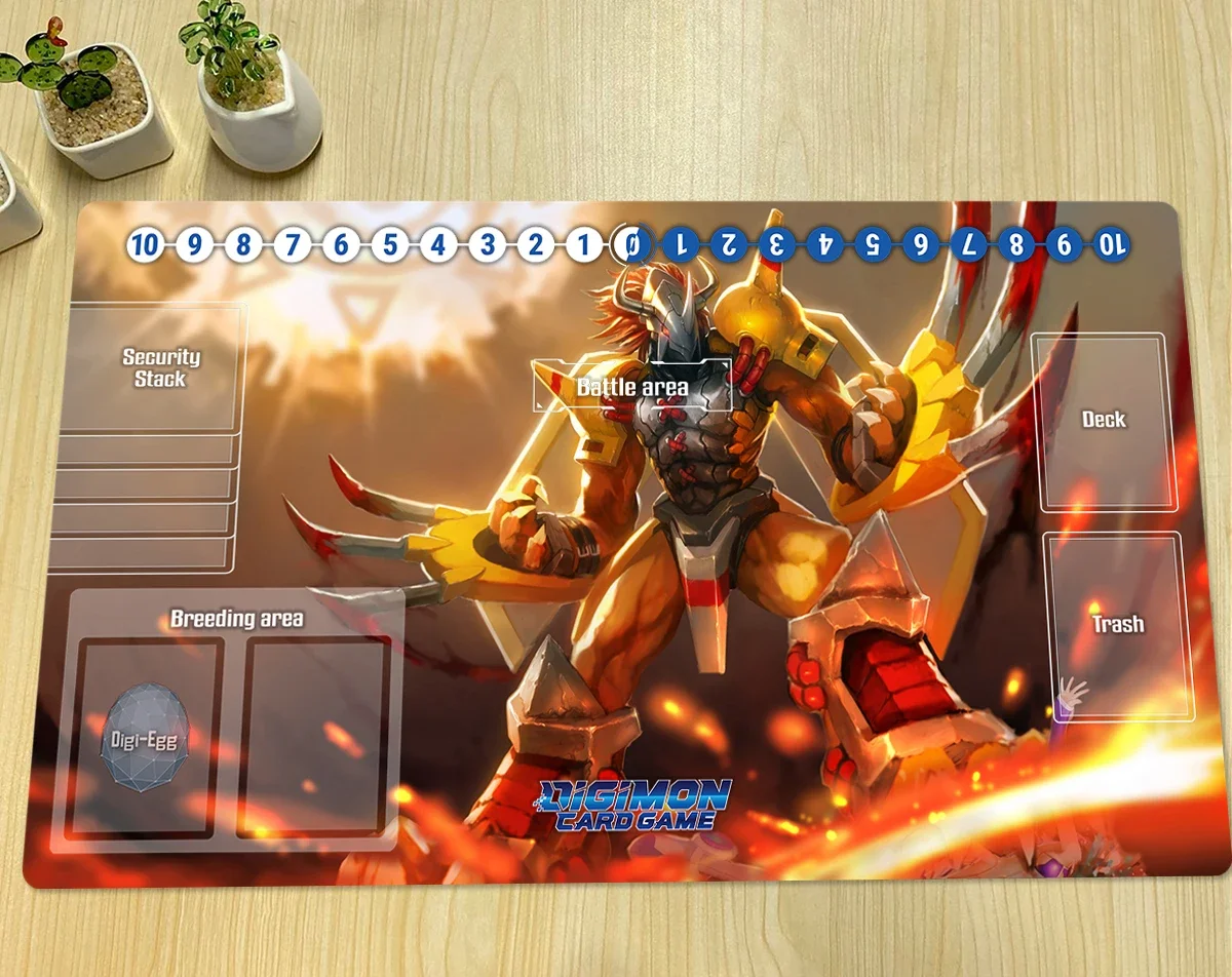 Digimon Wargreymon Mat Board Game Mat TCG CCG Trading Card Game Playmat Custom Anime Mouse Pad Rubber Gaming Accessories & Bag