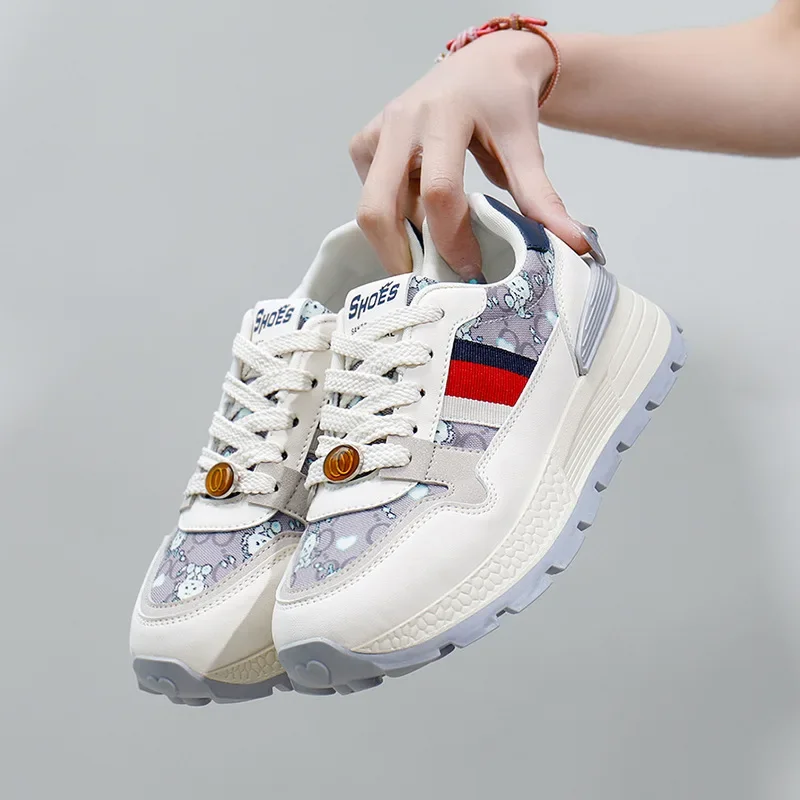 Papa-Schuhe mit dicken Sohlen, Straßenfotografie im neuen Frühlingsstil, Damen-Sportschuhe, höhenvergrößernde Freizeitschuhe