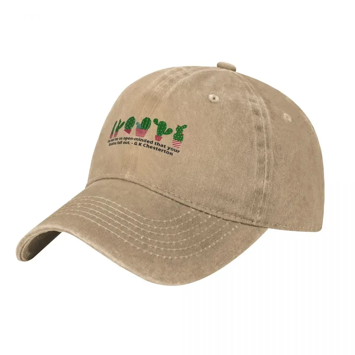 Cactus Chesterton Quote Baseball Cap Beach Bag Custom Cap fun hats Snapback Cap Baseball Men Women's