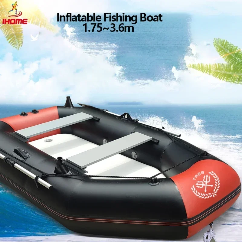 

1.75~3.6m Inflatable Fishing Boat PVC 0.7mm Thickened Kayak Canoe Boat Sea Drifting Boat Rubber 2~6 People Drifting Boats