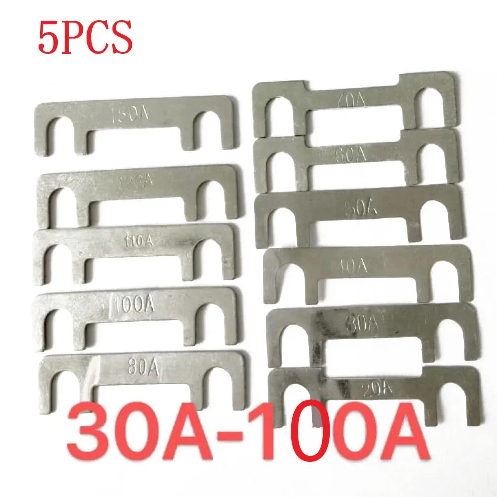 Car Fusível Kit Car Fusível Placa Bateria Fusível Car Bracket Flat Type Prata 30A-100A Fusível 32V Fork Bolt Car Repair Store
