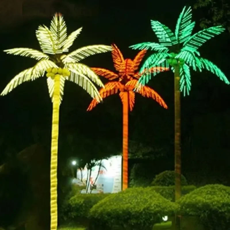 ANPU Decor 3*2m 10 Leaves LED Coconut Tree Lights Christmas Outdoor  String  For s Palm  Lamp