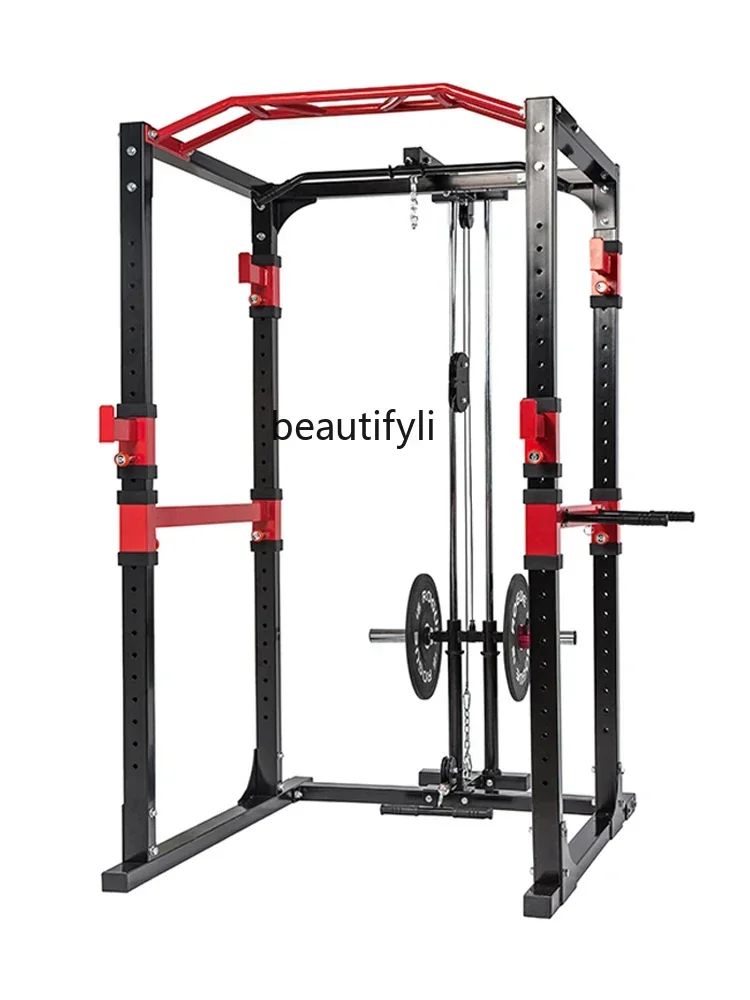 lt Commercial Squat  Frame  Multifunctional Barbell Rack Bench Press Rack Gym Sports Equipment