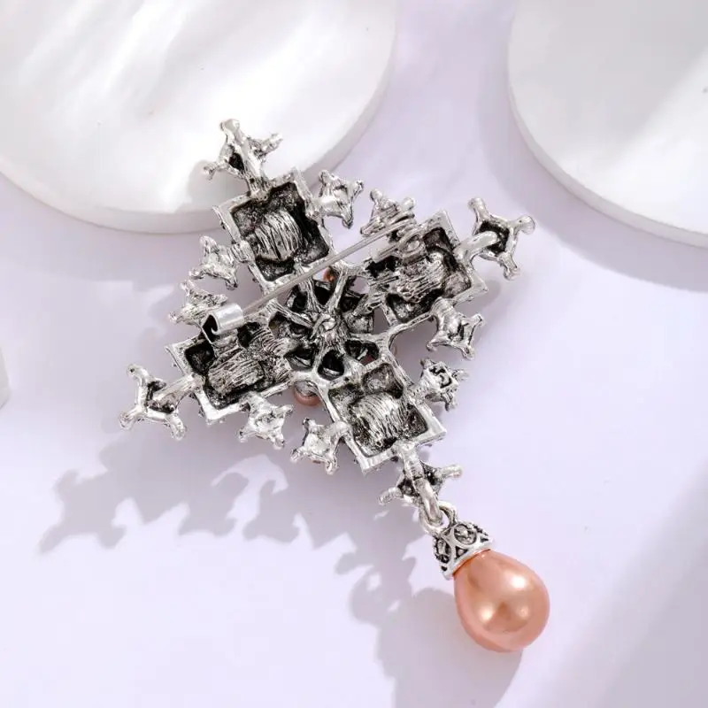 دبابيس الباروك خمر للنساء للجنسين حجر الراين شارة مستديرة دبابيس مأدبة حقيبة ظهر للحفلات هدايا مجوهرات اكسسوارات